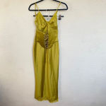 House Of CB HOUSE OF‎ CB 'Salma' Chartreuse Satin Slip Dress green /Size XS NWOT Photo 5