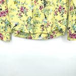 Elie Tahari  Size XS Long-Sleeve Crewneck Pullover Yellow Pink Blue Floral Print‎ Photo 3