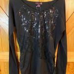 Rock & Roll Cowgirl  Black LS w/Lace Details size XL nwt (3745) Photo 0