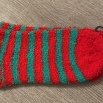 BOGO Women’s Red/Green Striped Cozy Ankle Socks Red Photo 1