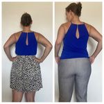 EXPRESS Blouse Royal Blue Sleeveless Small Office Preppy Bright Classy Photo 3