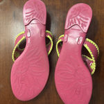 Jack Rogers Georgica Jelly Sandals Pink Lime Green Womens Size 8 Whipstitch Photo 6