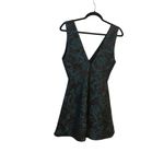 Alice + Olivia Malory Paisley Party Dress Front & Back V-Neck Fit & Flare Size 2 Photo 4