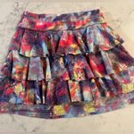 Dona Jo Skirt Size 1 XS/S Skort Abstract Golf Tennis Skirt Ruffles $82 EUC Pink Photo 1