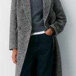 Aritzia BABATON THE CONSTANT COAT Gray Herringbone Long Coat Photo 0