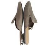 Bamboo  Cynic Beige Tan Faux Suede Closed Toed Flats Mules Size 8 Photo 3