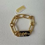 Michael Kors  NWT Gold Link Bracelet with Black Accent Photo 0