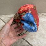 Vintage Floral Beaded Kiss Lock Clutch Evening Bag chain crossbody Red Photo 6