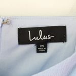 Lulus  Dedication to‎ Detail Light Blue Puff Sleeve Belted Mini Dress Size M Photo 4