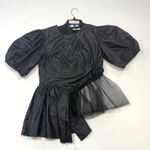 Sandy Liang  Spoonbill blouse asymmetric Top Size 6 Photo 2