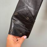 Vintage 90s TLC Twin’s Leather Collection Black Leather Jacket Moto S Size M Photo 3