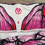 INKnBURN Blue Denim Pocket Graphic Pink Floral Bike Active Shorts Size Medium Photo 10