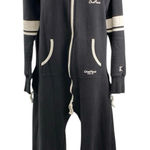 One Piece  College 48 Black Hooded Long Sleeve Overall Bodysuit Romper Jumpsuit M Photo 0