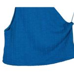 ZARA NWT Cut Out Cable Knit Sleeveless Stretch Cropped Top Round Neck L Blue Photo 8