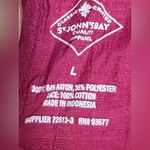 st. john's bay St. John’s Bay Maroon Long Sleeve Lace Top - Size Large - VGUC Photo 3