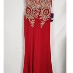 Abby Paris Tulle w/Embroidery Formal Gown Dress Size 2 Red Photo 2