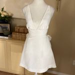 Love Shack Fancy  Till Dress In Antique White Bridal Open Back Bow‎ Accent Size 0 Photo 3