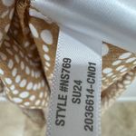 Madewell V Neck Balloon Sleeve Maxi Dress Spiral Dot Tan Smocked Boho US 00 NWT Photo 13