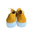 Vince Copley Shoes Women's sz 8 Mustard Yellow White Suede Platform Low Lace Up Photo 6
