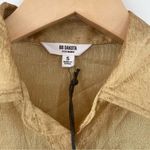 BB Dakota Gold Button Down Shirt Blouse Shine & Dandy Holiday Size Small NWT Photo 3