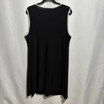 MSK 3X Black Circle Zipper Tank Dress White Trim 90s Y2K Chic City Office Siren Photo 1