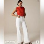 J.Crew  Petite Five‎ Pocket Wide Leg Jean in White Wash Size 32P Fisherman Photo 7