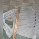 Vuori  Avalon Crop XS Henley Top Long Sleeve Light Grey Soft Button Lightweight Photo 3