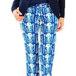Lilly Pulitzer NWT | Cocoanut Walk Get in Line Blue White Crop Pants Sz. 0 Photo 0