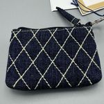 Vera Bradley Ashley Zip Top Coin Case Key Ring Denim Navy New Tags Limited Ed. Photo 2