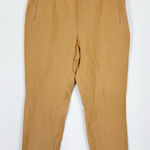 Akris Punto  Women’s Straight Ankle Crop Cotton Twill Beige Tan Pants Photo 0