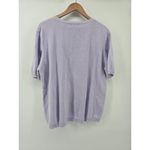 Alfred Dunner  Women XL Patchwork Embroidered Short Sleeve Sweater Lilac Pastel Photo 2