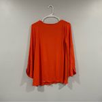 cupio  Coral Vneck 3/4 Sleeve Shirt Small S Photo 3