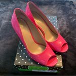 Kelly & Katie fuschia patent leather open-toe pumps Size 7.5 Photo 0
