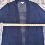 J. Jill Linen Blend Open Front Long Cardigan Navy Blue Pockets Womens Size Large Photo 7