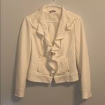 White House | Black Market <HP>  Ruffled White Jacket Photo 0