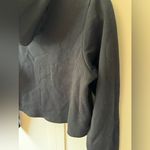 Brandy Melville Black Crop Fleece Sweatshirt Hoodie One Size Photo 5