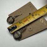 Erica Lyons Glass Grey/Cream/Brown Hues Bead Beaded Pierced Dangle Drop Earrings Silver Photo 7