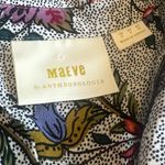 Maeve  Anthropologie Janie Floral Print Flounce Hem Shirt Top Long Sleeve Size 0 Photo 12