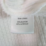 Bobi  White Cowl Neck Waffle Knit Top NWT Medium Revolve Thermal Knit Comfy Top Photo 8