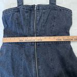 Wild Fable Size Medium Zip Up Distressed Black Denim Dress Photo 5