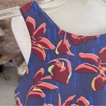 Athleta  Conscious Crop Tank Top Cropped Blue Floral S Athletic Gym Photo 1