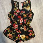 Women’s Small Floral Romper | Anthropologie Ambiance | Stylish & Fun Black Photo 1