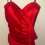 Fiesta Fashion Small Red Ruched Strapless Mini Formal Cocktail Homecoming Dress Photo 2