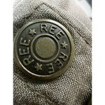 Vtg Linen High Waist Crop Wide Leg Pants Taupe Tan Artsy Small Boho Brown Photo 6