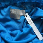 ASOS  Blue Fringe Lace Midi Dress US 4 / UK 8 Strappy Cross Back Festival Party Photo 4