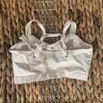 American Eagle white denim crop top Photo 1