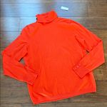 Talbots  NWT orange cotton blend turtleneck sweater, L Photo 0