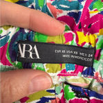 ZARA  Bright Colorful Floral Print Wrap Mini Skirt Womens XS Skort Tropical Beach Photo 6
