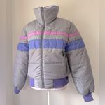 Vintage ‘80s Skyr Gray, Purple & Pink Full Zip Insulated Puffer Ski Jacket Gray Size M Photo 3