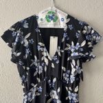 Veronica Beard NEW $750  Padma Black Floral Silk Ruffle Sleeve Floor Length Gown Dress 0 XS S Photo 4